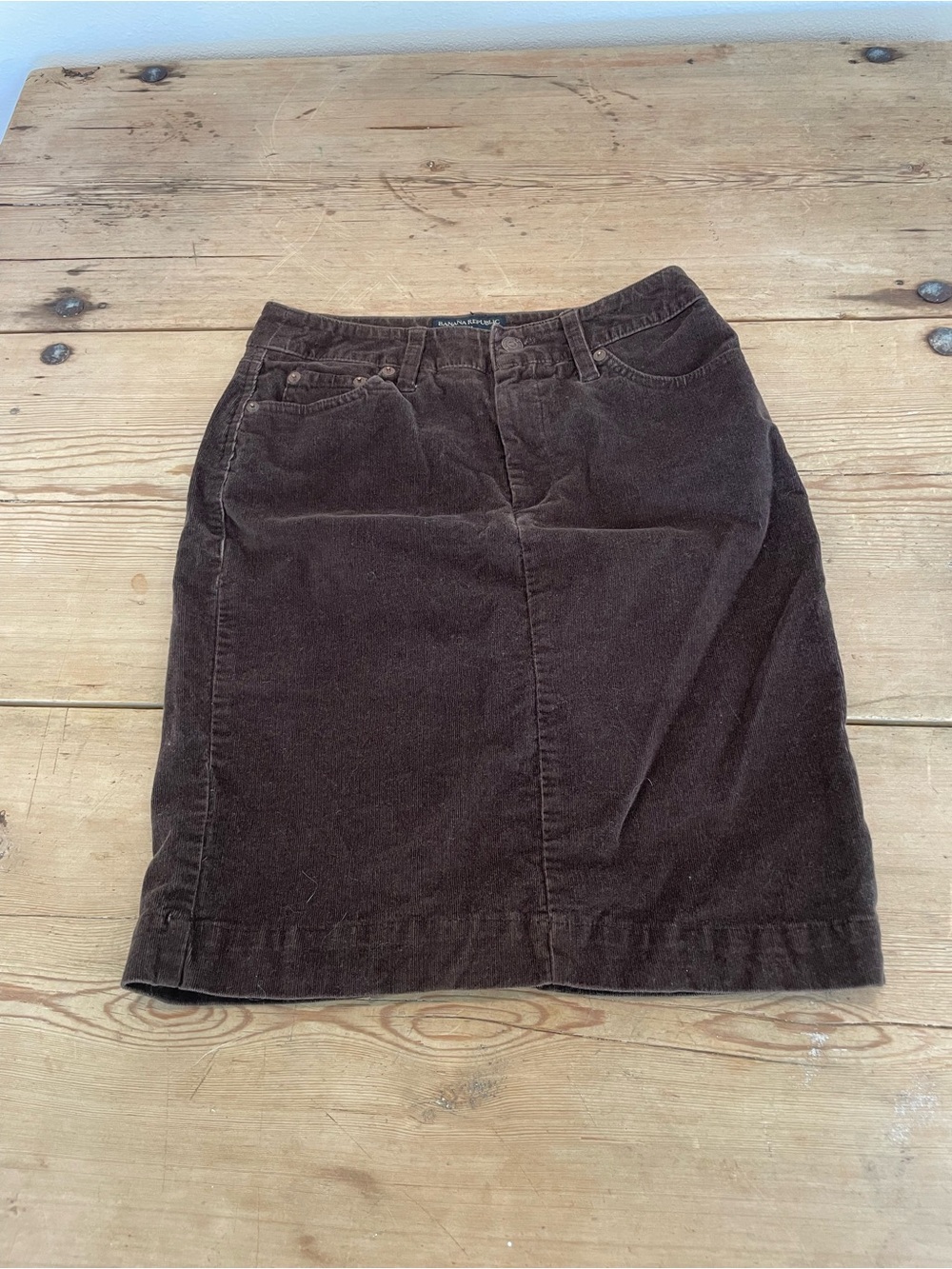 Banana Republic Brown Corduroy Pencil Skirt size 2